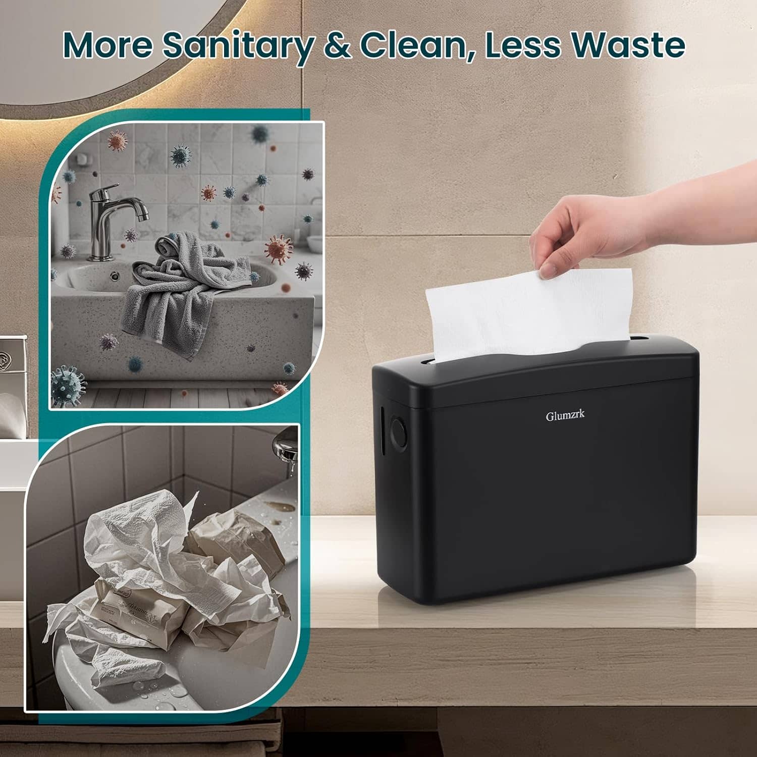 Countertop Paper Towel Dispenser Multifold Trifold C fold- Bathroom Commercial Hand Paper Towel Dispenser